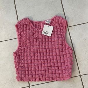 Adorable hot pink bubble, top size large new with tags
